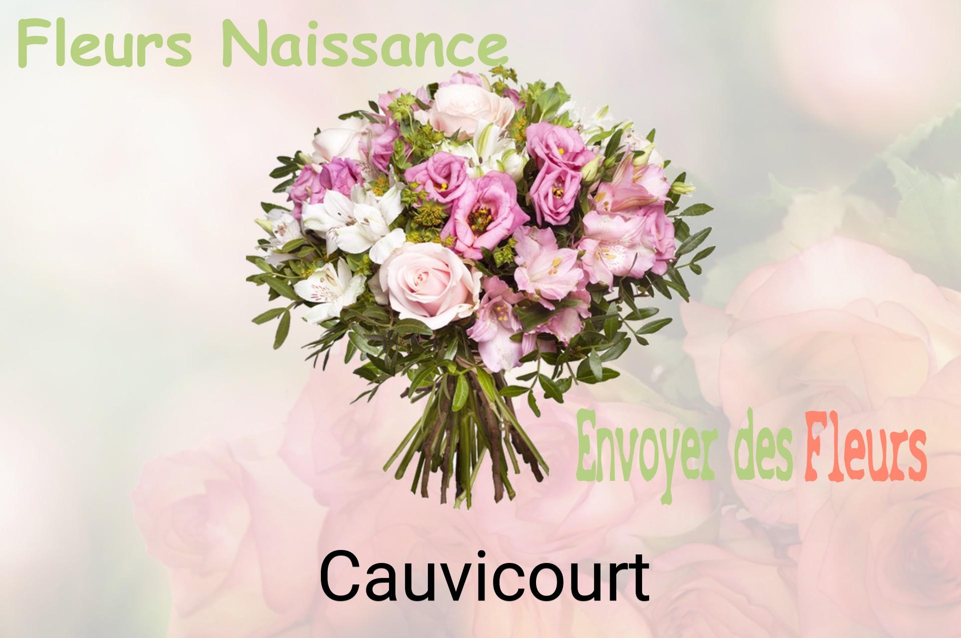 Bouquet de fleurs de naissance livré à Cauvicourt